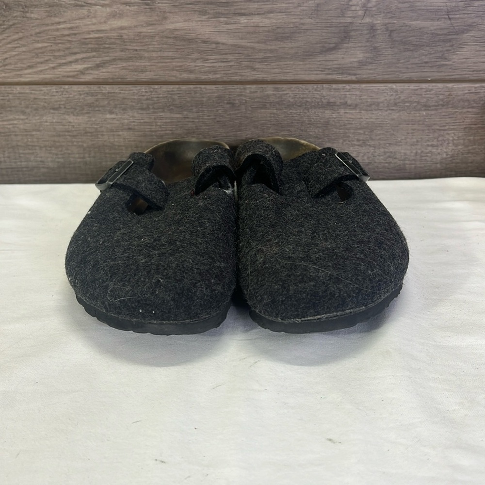 Birkenstock Grey Wool Clogs Size 40